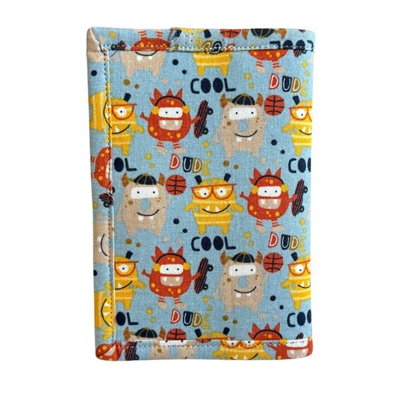 Handmade Childrens Fabric Wallet With Fun Cartoon Monster Design Snap Closure An - Picture 4 of 6